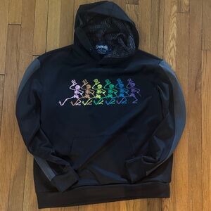 Grateful Dead -Black Hoodie with Colorful Dancing Skellies
